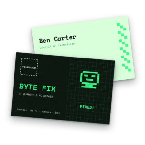 IT Support & Computer Repair Business Card Template