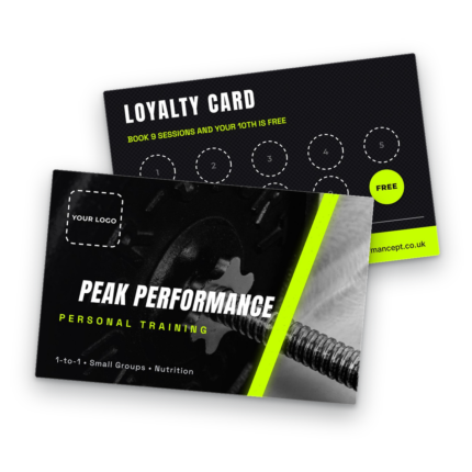 Personal Trainer Loyalty Card Template