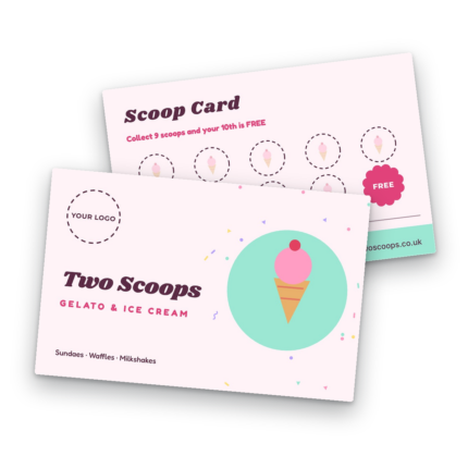 Ice Cream Parlour Loyalty Card Template
