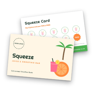 Juice & Smoothie Bar Loyalty Card Template