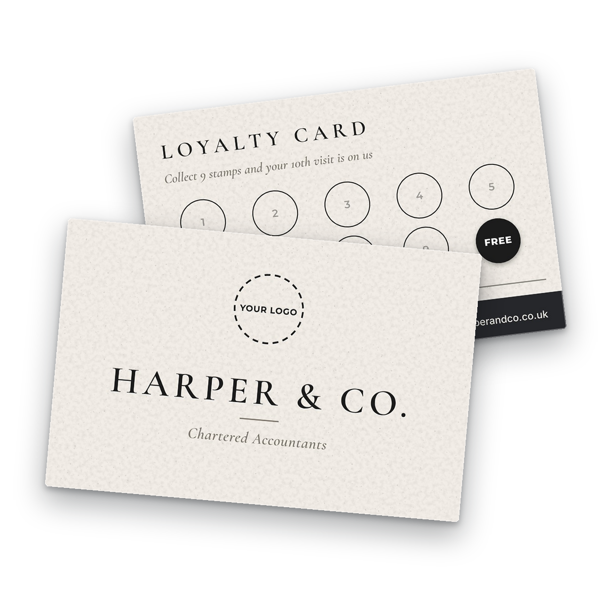 Simple Loyalty Card Template front and back Simple Loyalty Card Template - front and back