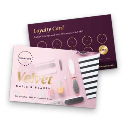 Nail Salon Loyalty Card Template