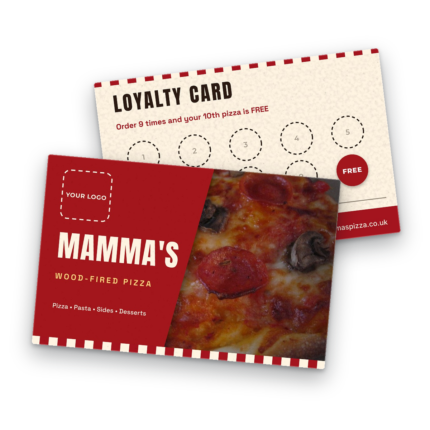 Pizza Takeaway Loyalty Card Template