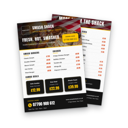 Burger Takeaway Menu Template