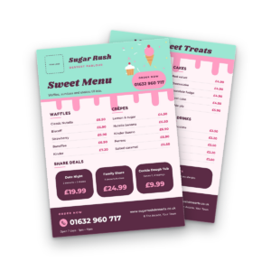 Dessert Parlour Menu Template