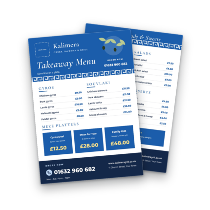 Greek Taverna Menu Template