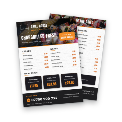 Kebab & Grill Menu Template