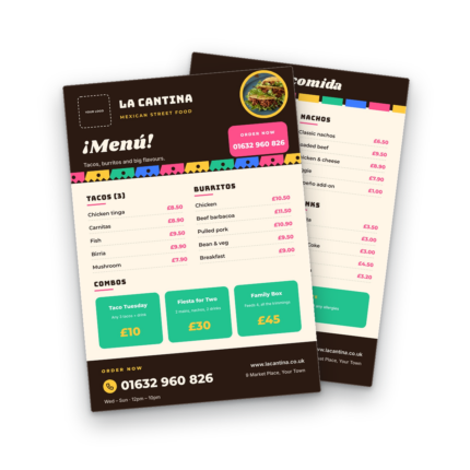 Mexican Cantina Menu Template