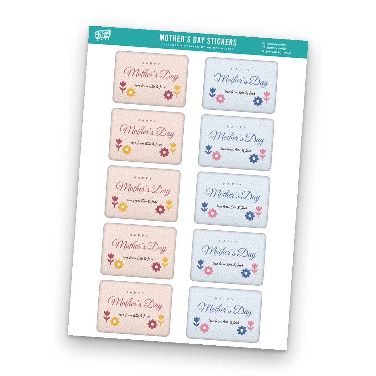 Mother's Day Sticker Sheet Template Mother's Day Sticker Sheet Template sheet