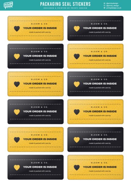 Your Order Is Inside Sticker Sheet Template flat A4 sheet