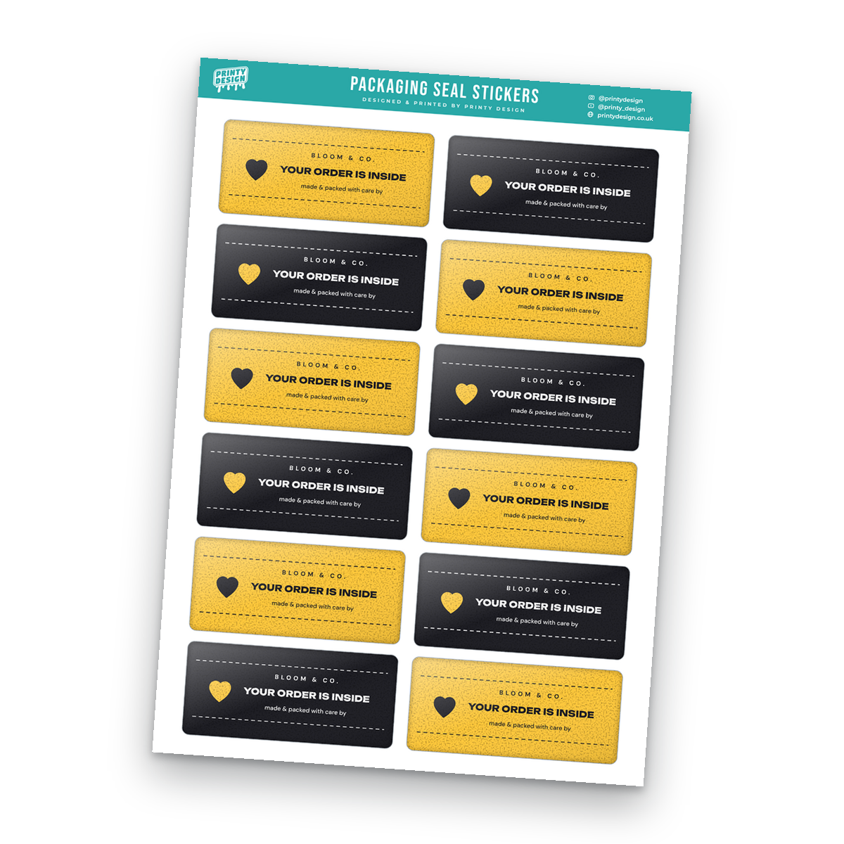Your Order Is Inside Sticker Sheet Template Your Order Is Inside Sticker Sheet Template sheet