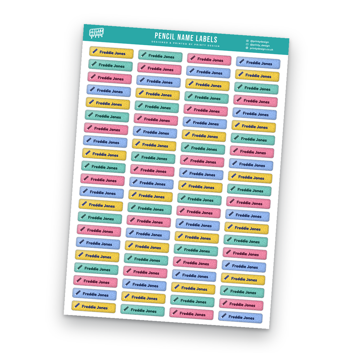 Pencil & Pen Name Labels Sticker Sheet Template Pencil & Pen Name Labels Sticker Sheet Template sheet