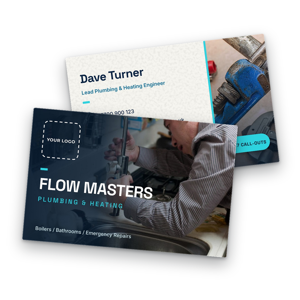 Plumbing & Heating Business Card Template Plumbing & Heating Business Card Template