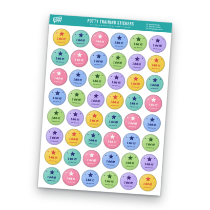 Potty Training Rewards Sticker Sheet Template sheet