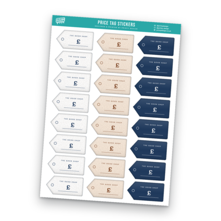 Price Tag Labels Sticker Sheet Template sheet