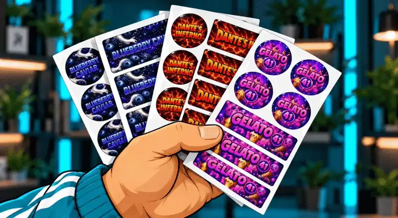 Ready-made strain stickers and labels