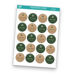 Please Recycle Sticker Sheet Template