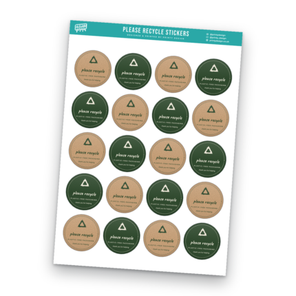 Please Recycle Sticker Sheet Template