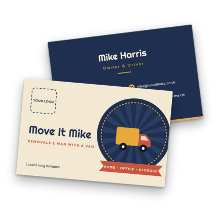 Removals & Man with a Van Business Card Template