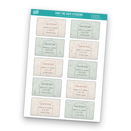 Save the Date Sticker Sheet Template sheet