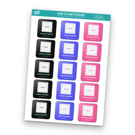 Scan to Shop Sticker Sheet Template sheet