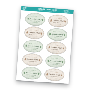 Skincare & Soap Sticker Sheet Template