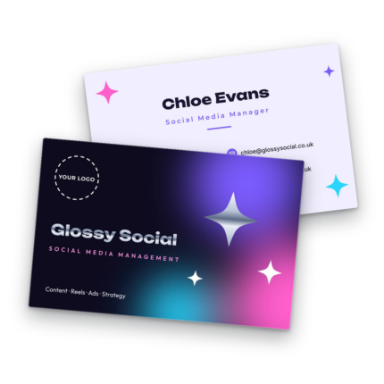 Social Media Manager Business Card Template