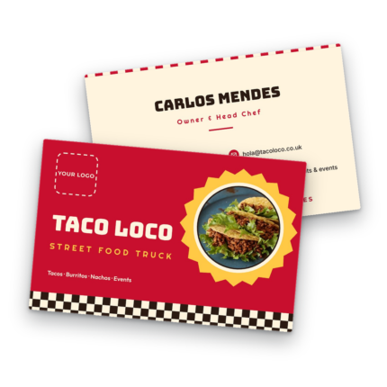 Street Food & Food Truck Business Card Template