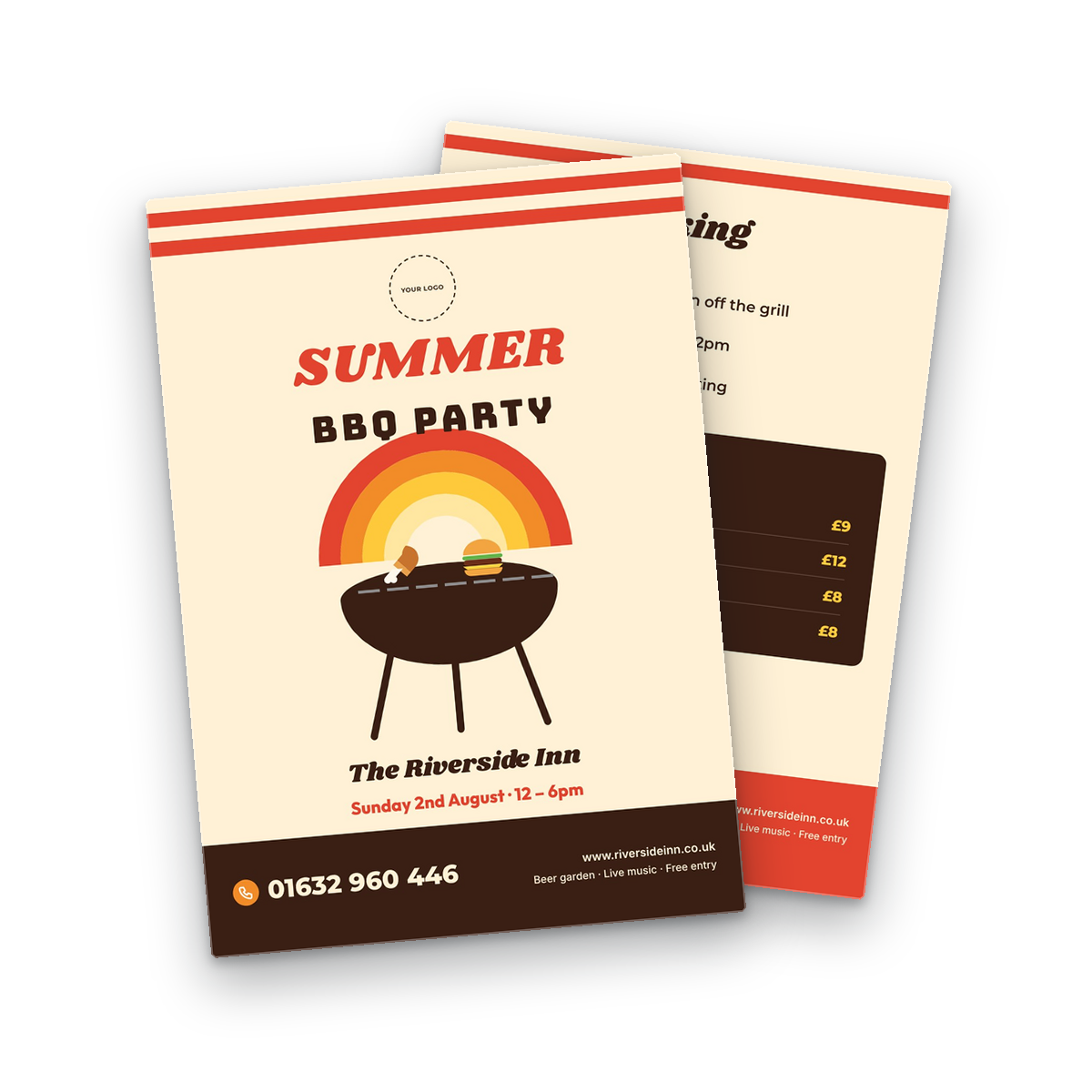 Summer BBQ Flyer Template front and back Summer BBQ Flyer Template front and back