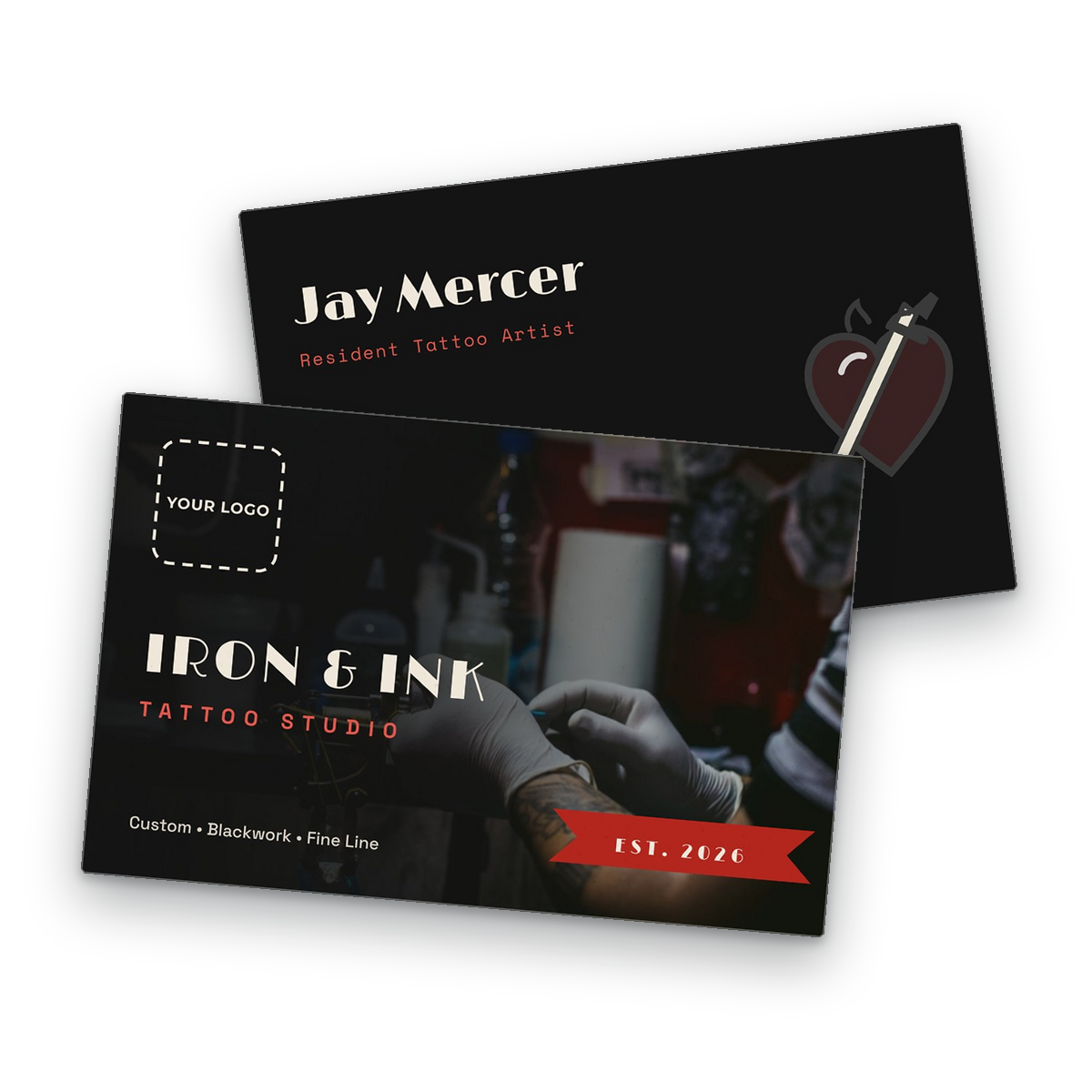 Tattoo Studio Business Card Template Tattoo Studio Business Card Template