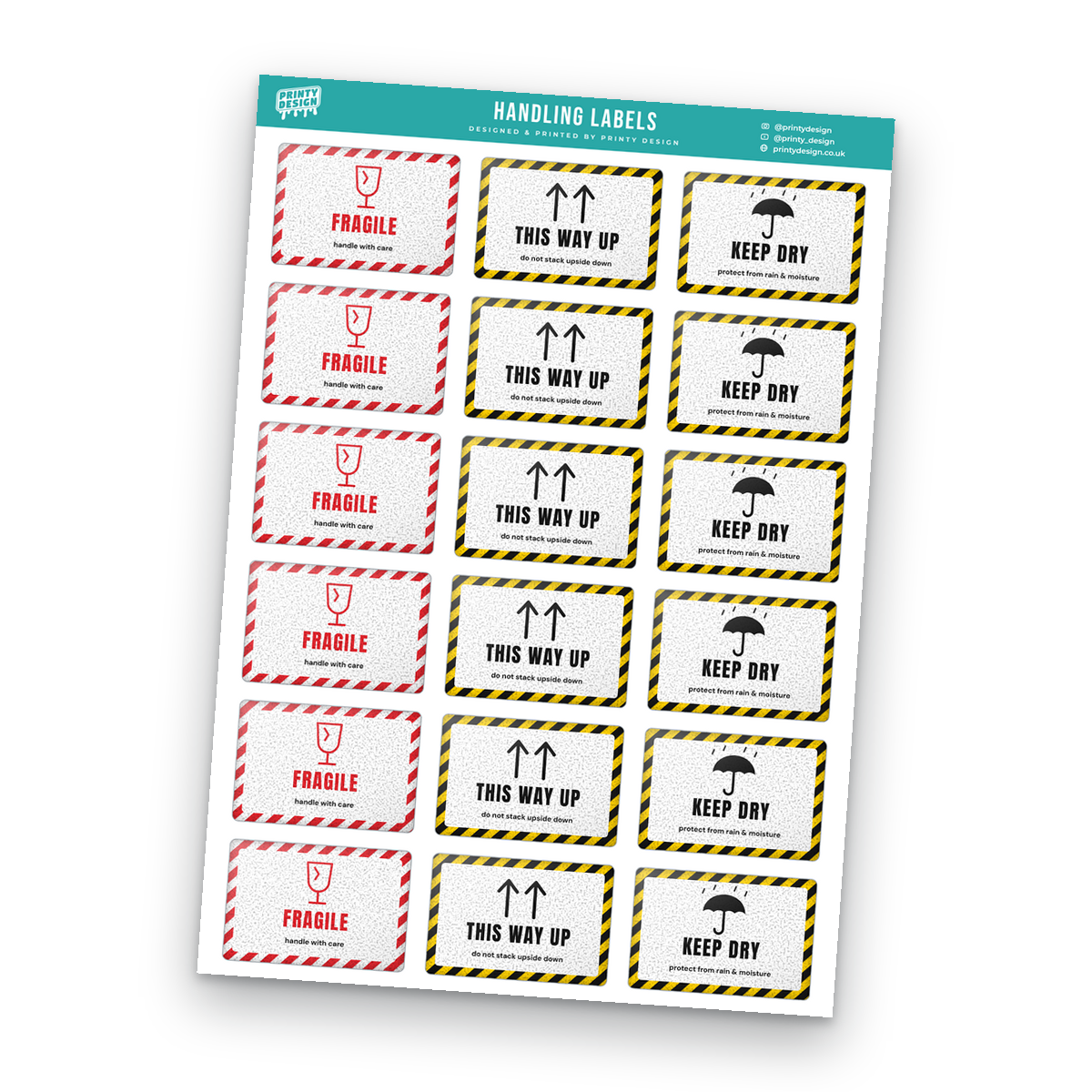 Fragile & Handling Labels Sticker Sheet Template Fragile & Handling Labels Sticker Sheet Template sheet