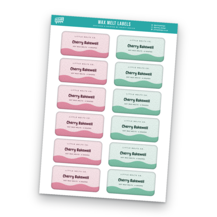Wax Melt Labels Sticker Sheet Template sheet