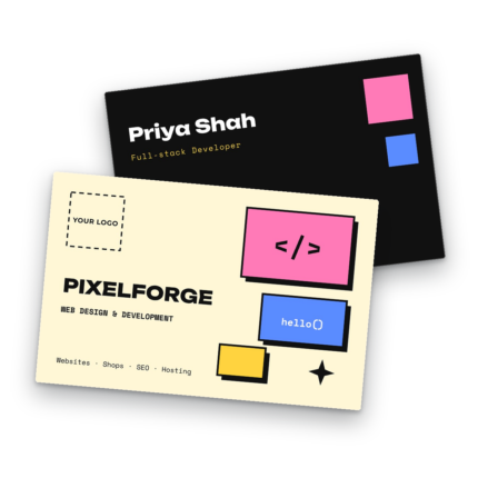 Web Designer & Developer Business Card Template