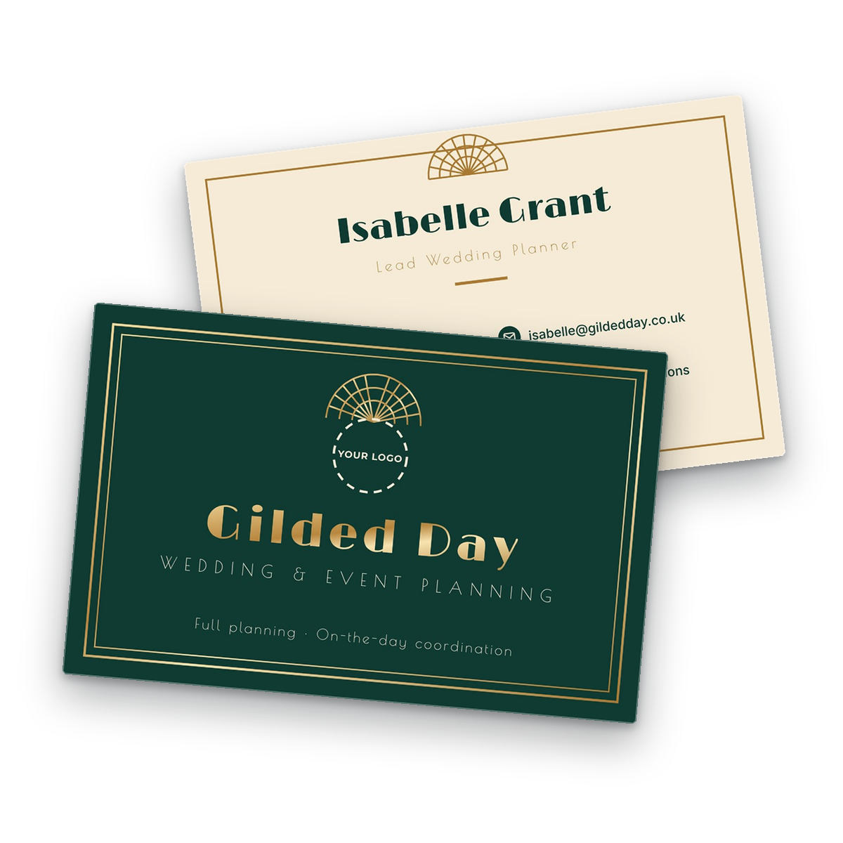 Wedding & Event Planner Business Card Template front and back Wedding & Event Planner Business Card Template front and back